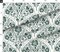 Dark Teal Floral Block Print Botanical Cottagecore Linocut Moody Scalloped Flowers Custom Printed Fabric by Spoonflower Various Fabrics by the Yard or Fat Quarter